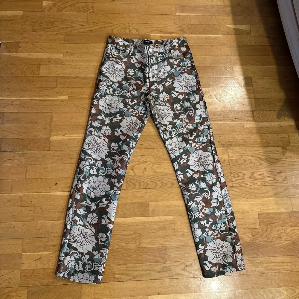 NWT Forever 21 Olive/Multi-Colored Men's Slim Fit Floral Pants